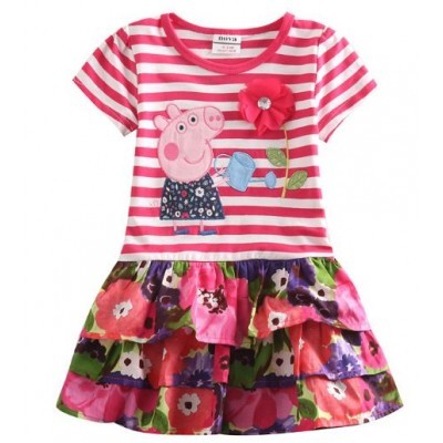 Разноцветное платье для девочки Свинка Peppa А32238334570